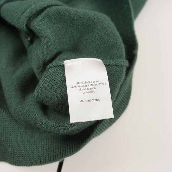 Pilsner Urquell 100% Wool Green Elbow Patch Cardigan Sweater Unisex Sz M - Picture 7 of 13
